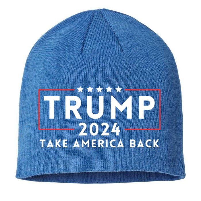 Donald Trump 2024 Take America Back USA United States Sustainable Beanie