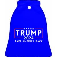 Donald Trump 2024 Take America Back USA United States Ceramic Bell Ornament