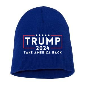 Donald Trump 2024 Take America Back USA United States Short Acrylic Beanie