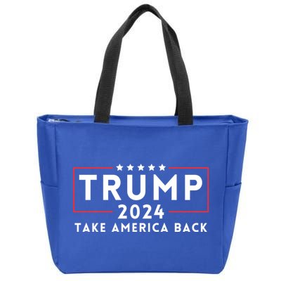 Donald Trump 2024 Take America Back USA United States Zip Tote Bag