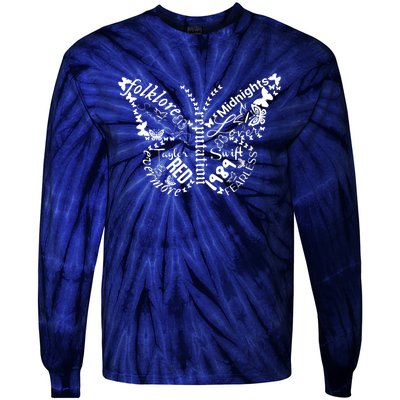 Taylor Ttpd Album Butterfly Silhouette Tie-Dye Long Sleeve Shirt