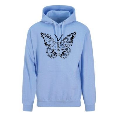 Taylor Ttpd Album Butterfly Silhouette Unisex Surf Hoodie