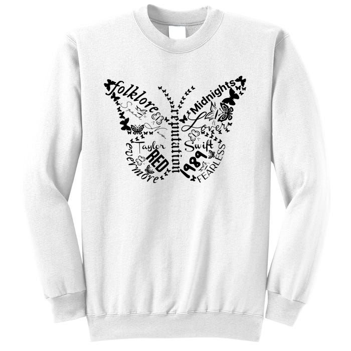 Taylor Ttpd Album Butterfly Silhouette Sweatshirt