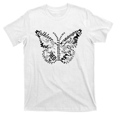 Taylor Ttpd Album Butterfly Silhouette T-Shirt