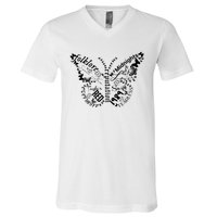 Taylor Ttpd Album Butterfly Silhouette V-Neck T-Shirt