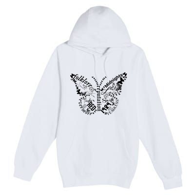 Taylor Ttpd Album Butterfly Silhouette Premium Pullover Hoodie