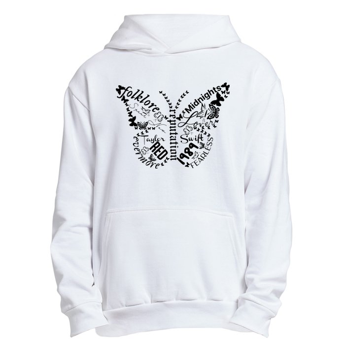 Taylor Ttpd Album Butterfly Silhouette Urban Pullover Hoodie