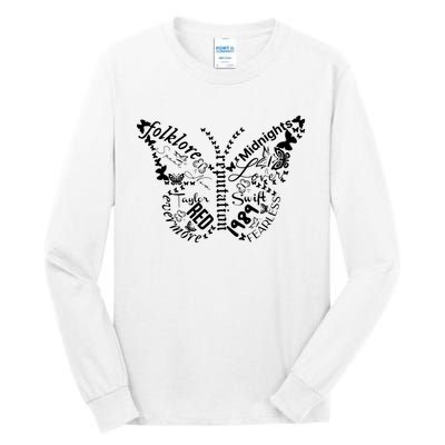 Taylor Ttpd Album Butterfly Silhouette Tall Long Sleeve T-Shirt