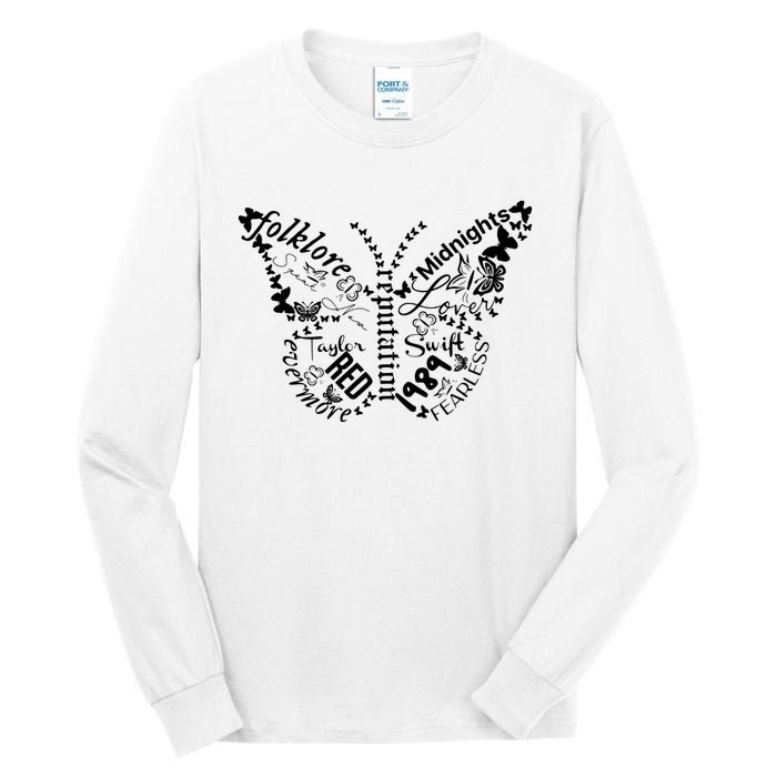 Taylor Ttpd Album Butterfly Silhouette Tall Long Sleeve T-Shirt