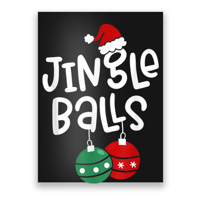 Tinsel Tits And Jingle Balls Funny Matching Christmas Couple Poster