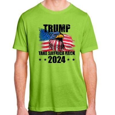 Trump Take America Back 2024 Eagle Usa Flag Adult ChromaSoft Performance T-Shirt