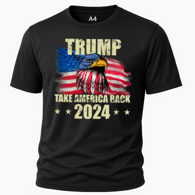 Trump Take America Back 2024 Eagle Usa Flag Performance Shirt
