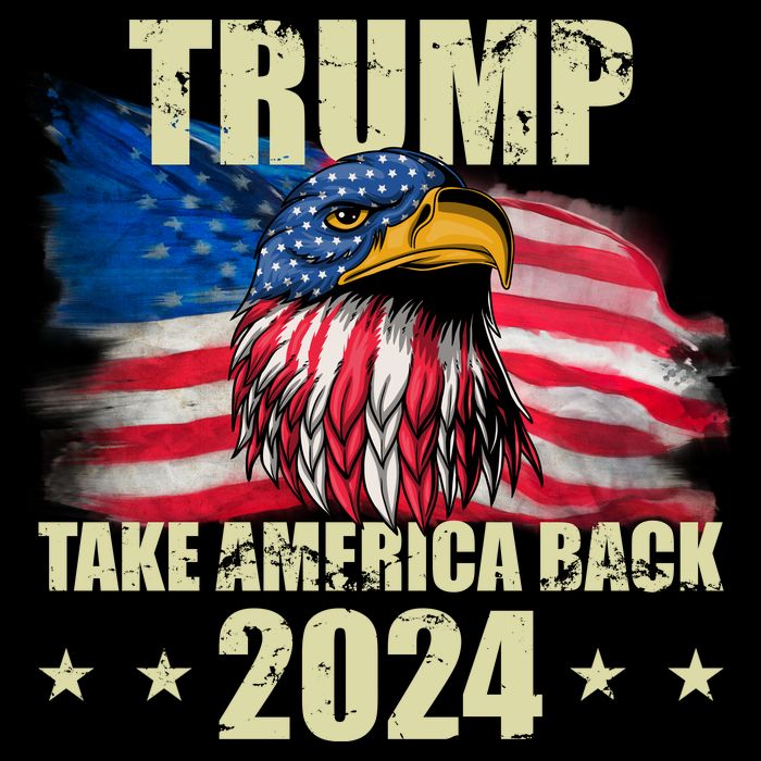 Trump Take America Back 2024 Eagle Usa Flag Impact Tech Backpack