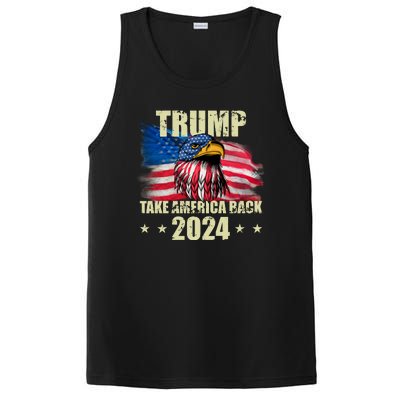 Trump Take America Back 2024 Eagle Usa Flag PosiCharge Competitor Tank