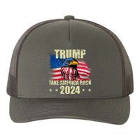 Trump Take America Back 2024 Eagle Usa Flag Yupoong Adult 5-Panel Trucker Hat