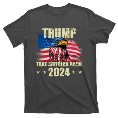 Trump Take America Back 2024 Eagle Usa Flag T-Shirt