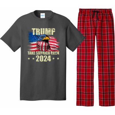 Trump Take America Back 2024 Eagle Usa Flag Pajama Set