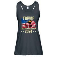 Trump Take America Back 2024 Eagle Usa Flag Ladies Essential Flowy Tank