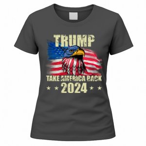 Trump Take America Back 2024 Eagle Usa Flag Women's T-Shirt