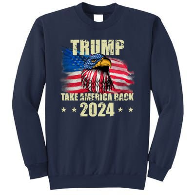 Trump Take America Back 2024 Eagle Usa Flag Sweatshirt