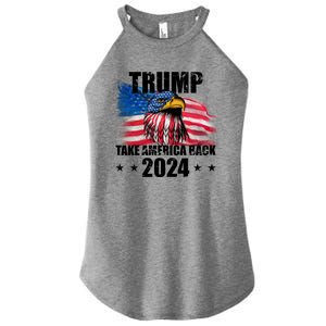 Trump Take America Back 2024 Eagle Usa Flag Women's Perfect Tri Rocker Tank