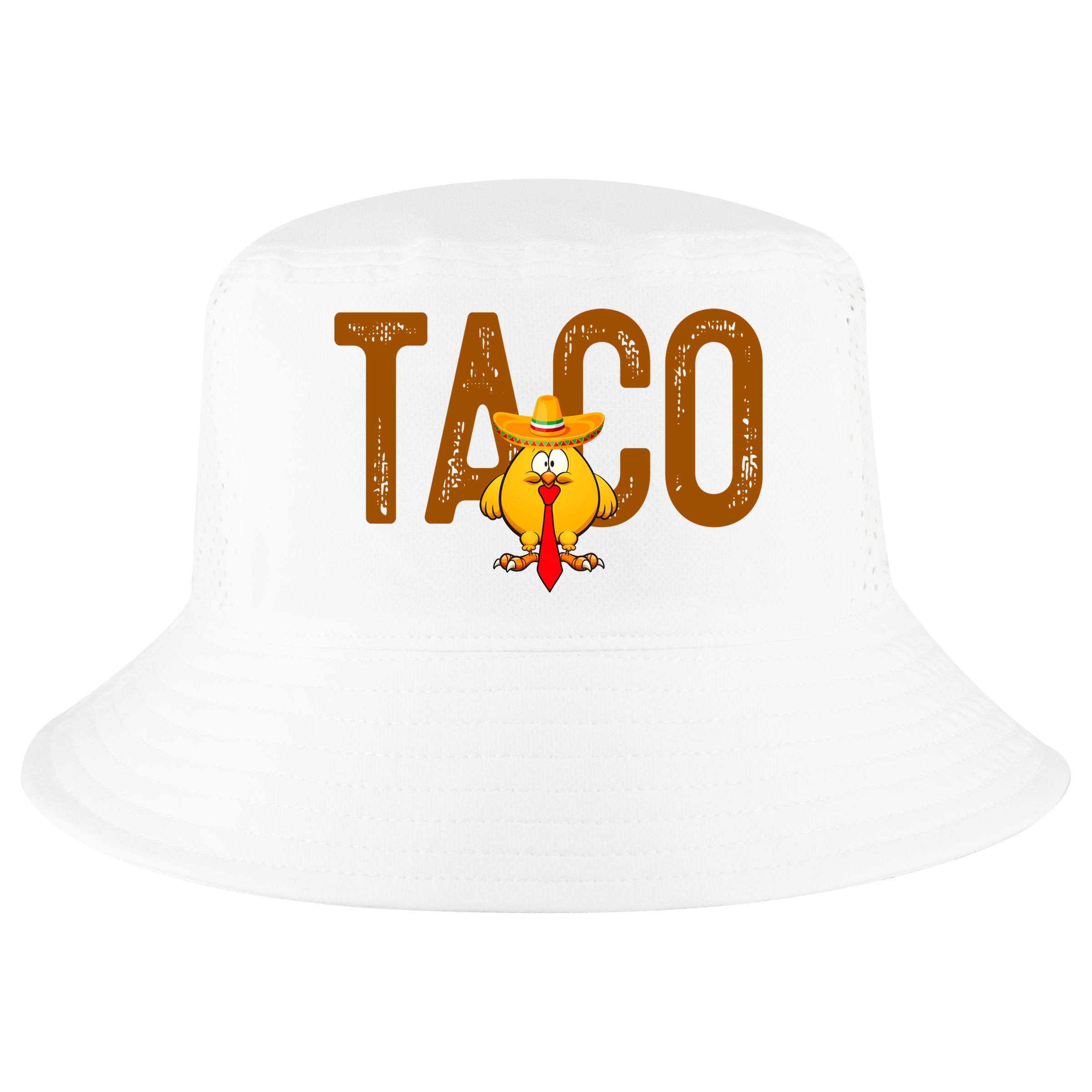 Taco Trump Always Chickens Out Funny Trendy Cool Comfort Performance Bucket Hat