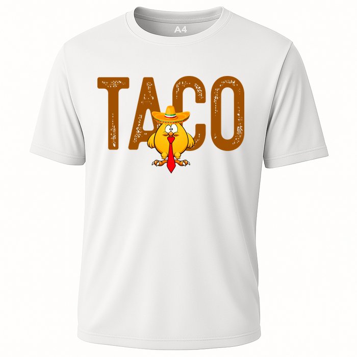Taco Trump Always Chickens Out Funny Trendy Cooling Performance Crew T-Shirt