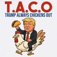 Taco Trump Always Chickens Out Riding A Chicken Adult Drive Performance Visor