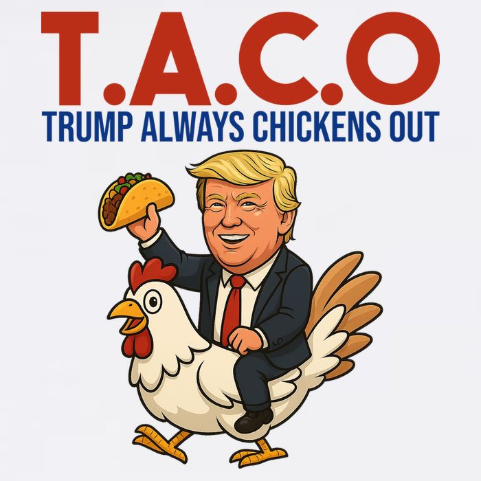 Taco Trump Always Chickens Out Riding A Chicken Adult Drive Performance Visor