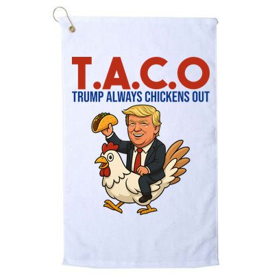 Taco Trump Always Chickens Out Riding A Chicken Golf Towel