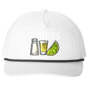 The Three Amigos Lime Salt Tequila Funny Cinco De Mayo Gifts Snapback Five-Panel Rope Hat