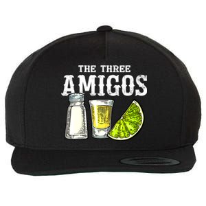 The Three Amigos Lime Salt Tequila Funny Cinco De Mayo Gifts Wool Snapback Cap