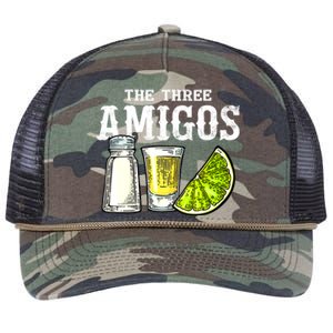 The Three Amigos Lime Salt Tequila Funny Cinco De Mayo Gifts Retro Rope Trucker Hat Cap