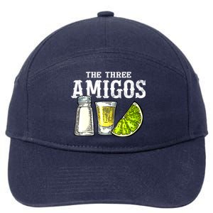 The Three Amigos Lime Salt Tequila Funny Cinco De Mayo Gifts 7-Panel Snapback Hat