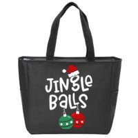 Tinsel Tits Jingle Balls Funny Matching Christmas Couple Chestnuts Zip Tote Bag