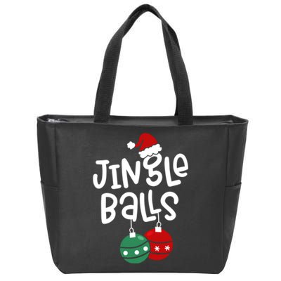 Tinsel Tits Jingle Balls Funny Matching Christmas Couple Chestnuts Zip Tote Bag