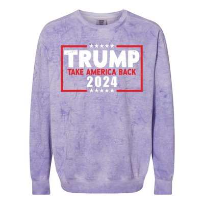 Trump Take America Back 2024 Election Colorblast Crewneck Sweatshirt