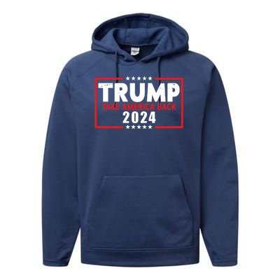 Trump Take America Back 2024 Election Performance Fleece Hoodie