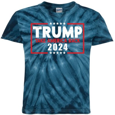 Trump Take America Back 2024 Election Kids Tie-Dye T-Shirt