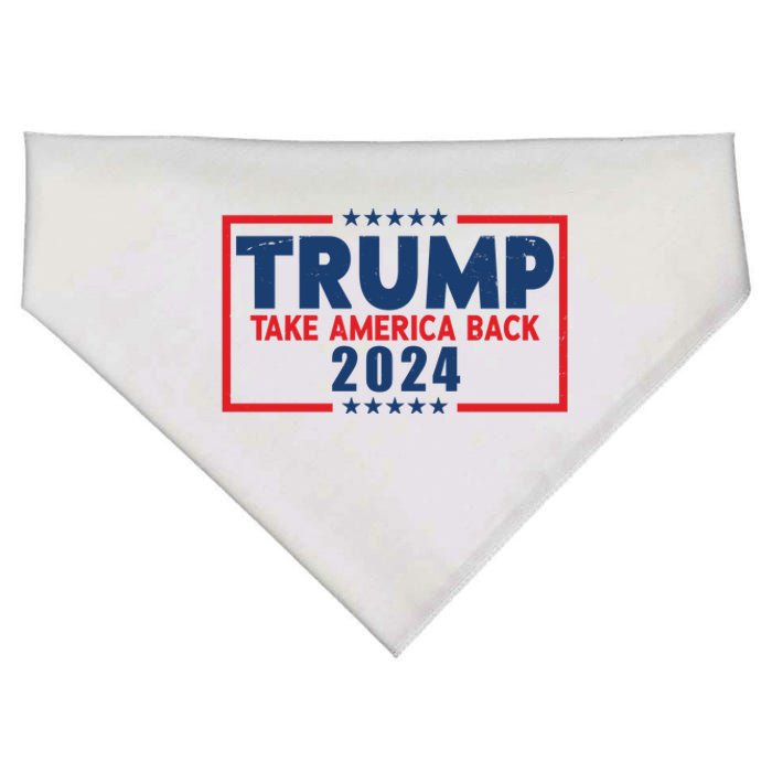 Trump Take America Back 2024 Election USA-Made Doggie Bandana