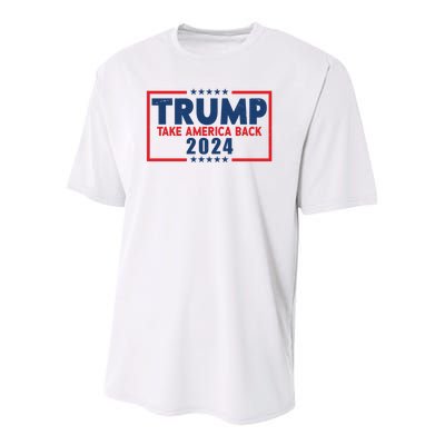 Trump Take America Back 2024 Election Youth Performance Sprint T-Shirt