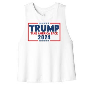 Trump Take America Back 2024 Election Women's Racerback Cropped Tank