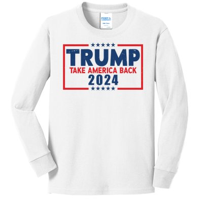 Trump Take America Back 2024 Election Kids Long Sleeve Shirt