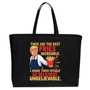 Trump These Are The Best Fries Incredible So Delicious Cotton Canvas Jumbo Tote