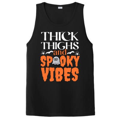 Thick Thighs And Spooky Vibes Halloween Costume Gift PosiCharge Competitor Tank