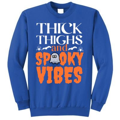 Thick Thighs And Spooky Vibes Halloween Costume Gift Sweatshirt