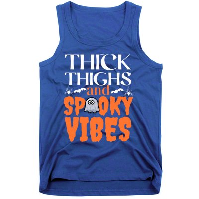 Thick Thighs And Spooky Vibes Halloween Costume Gift Tank Top