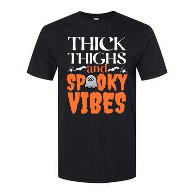 Thick Thighs And Spooky Vibes Halloween Costume Gift Softstyle CVC T-Shirt