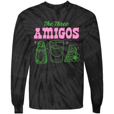 The Three Amigos Margarita Cocktail Tie-Dye Long Sleeve Shirt