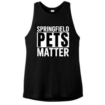 Trump They Are Eating The Dogs Cats Springfield Pets Matter Ladies PosiCharge Tri-Blend Wicking Tank